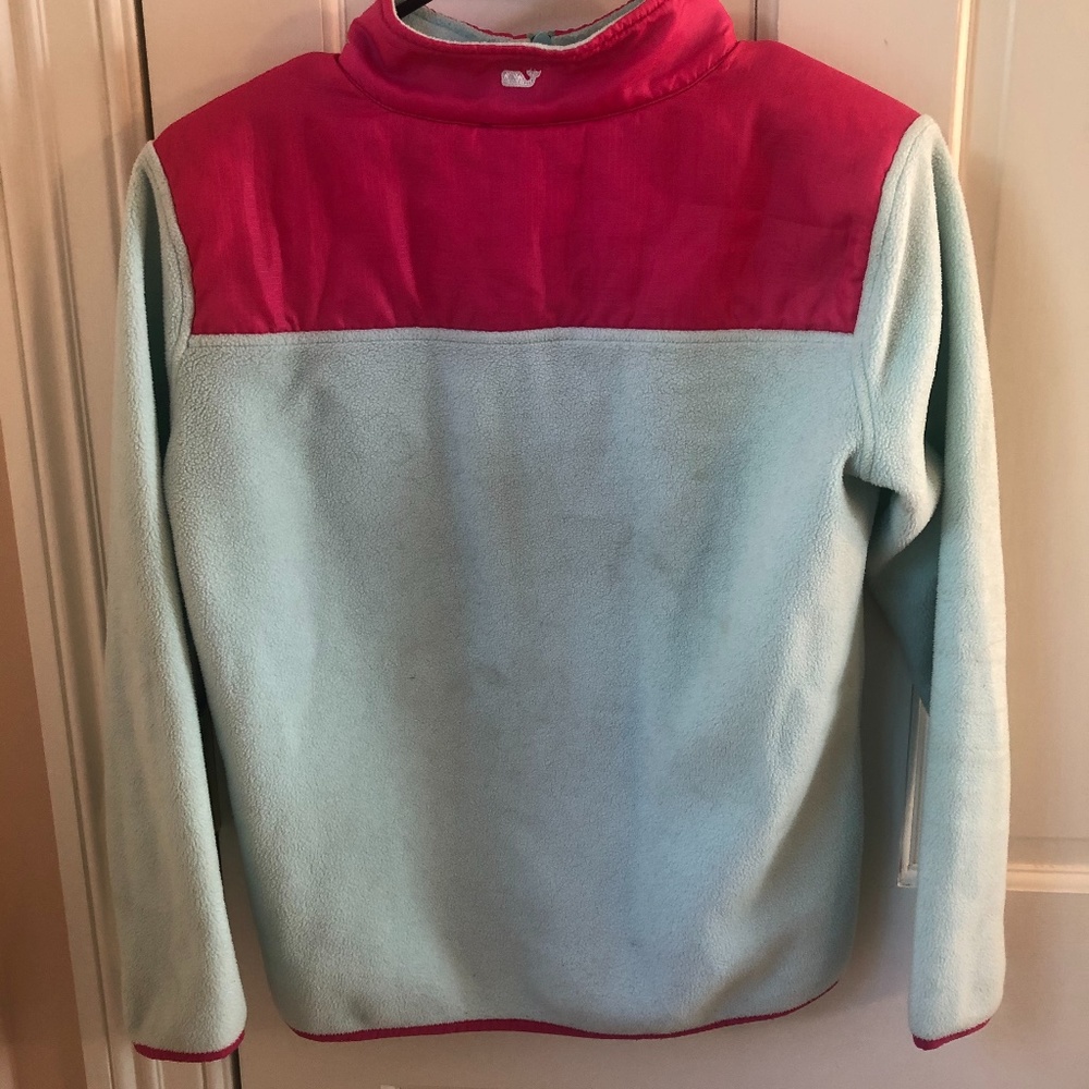 Vineyard Vines Light Aqua and Pink Fleece